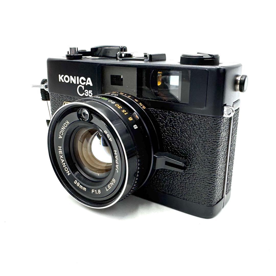美品 Konica コニカ C35 FD ブラック フィルムカメラ