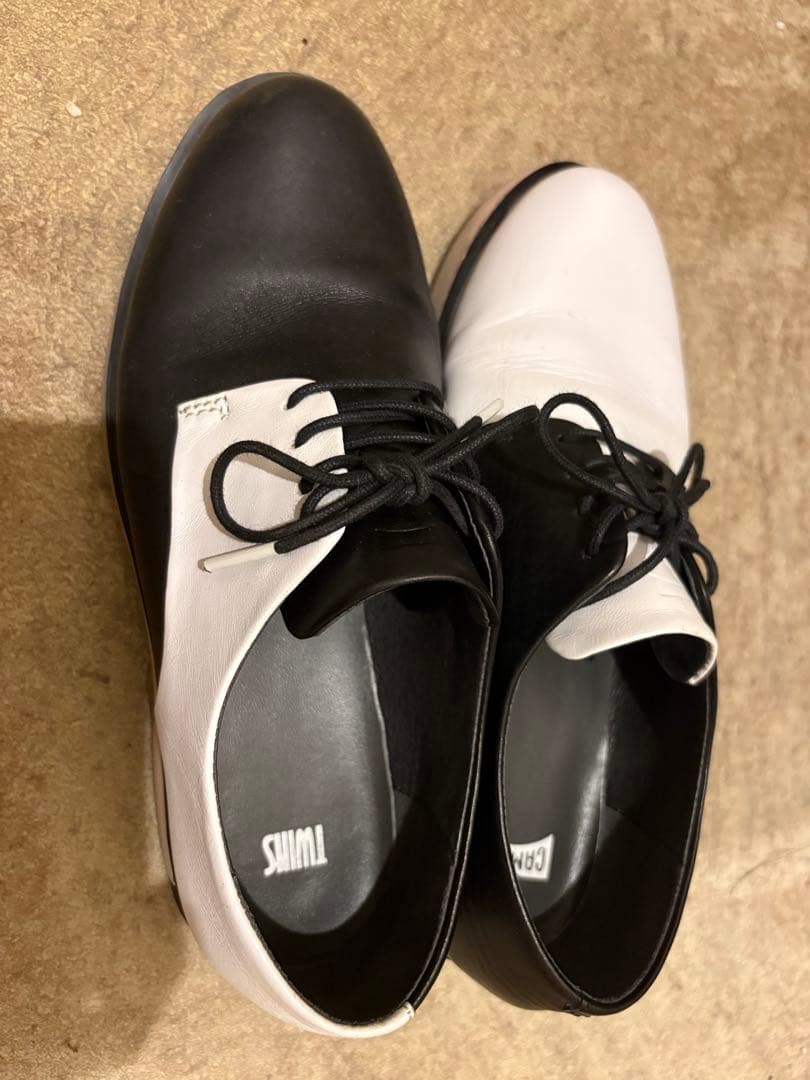 カンペール CAMPER ツインズ TWINS 24㎝ 美品 ブラック ホワイト