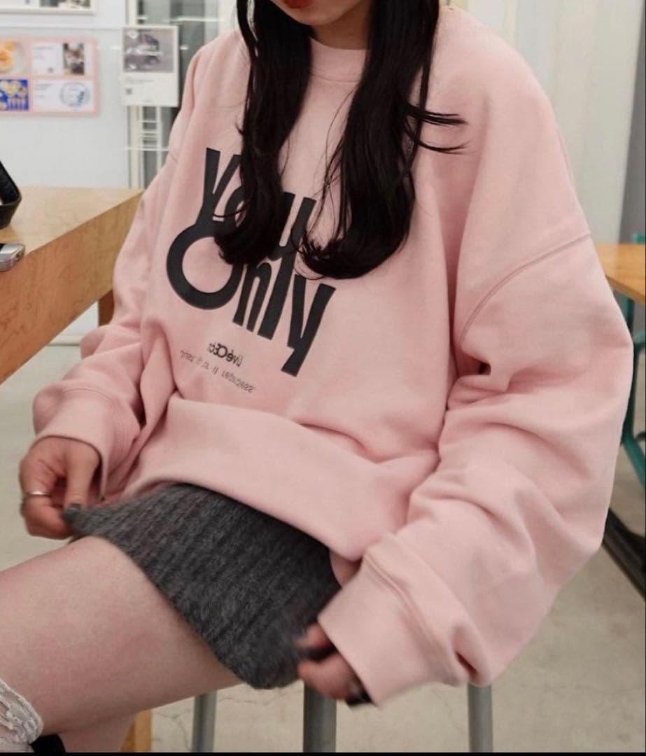 kastaneカスタネ山田yamada企画ウォッシュドロゴスウェット　ピンク