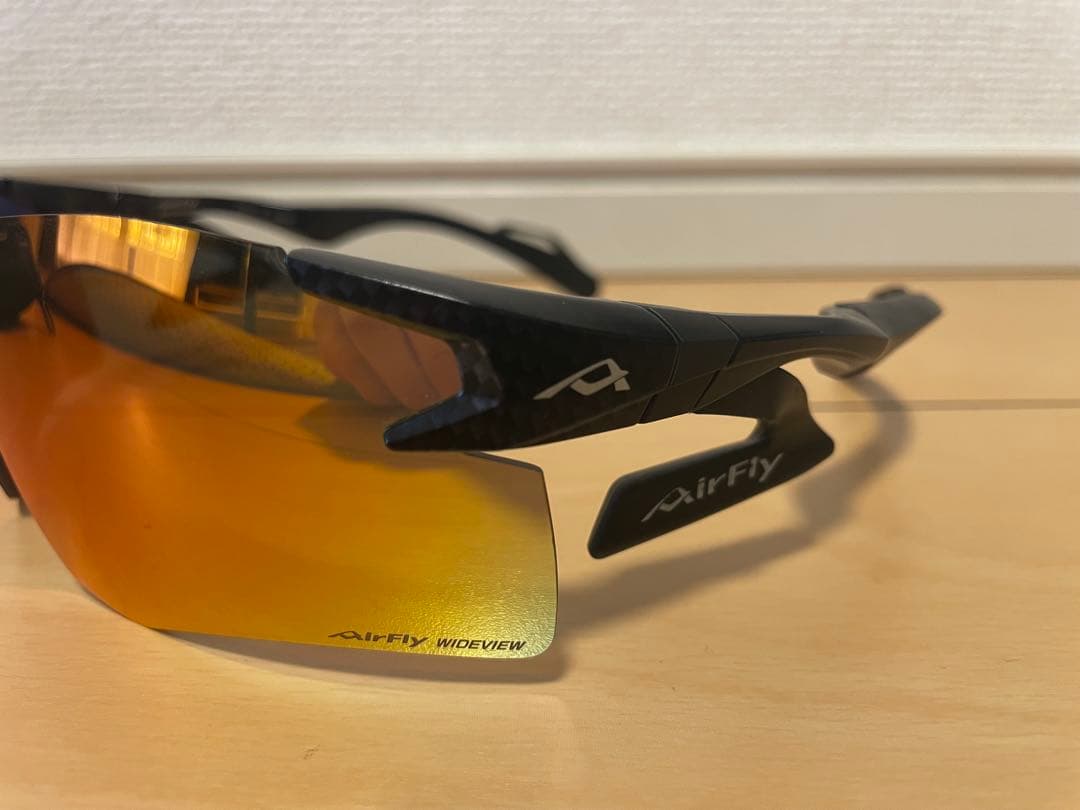 AirFly エアフライ サングラス ゴルフ・野球用 交換レンズ付属 ケース付き