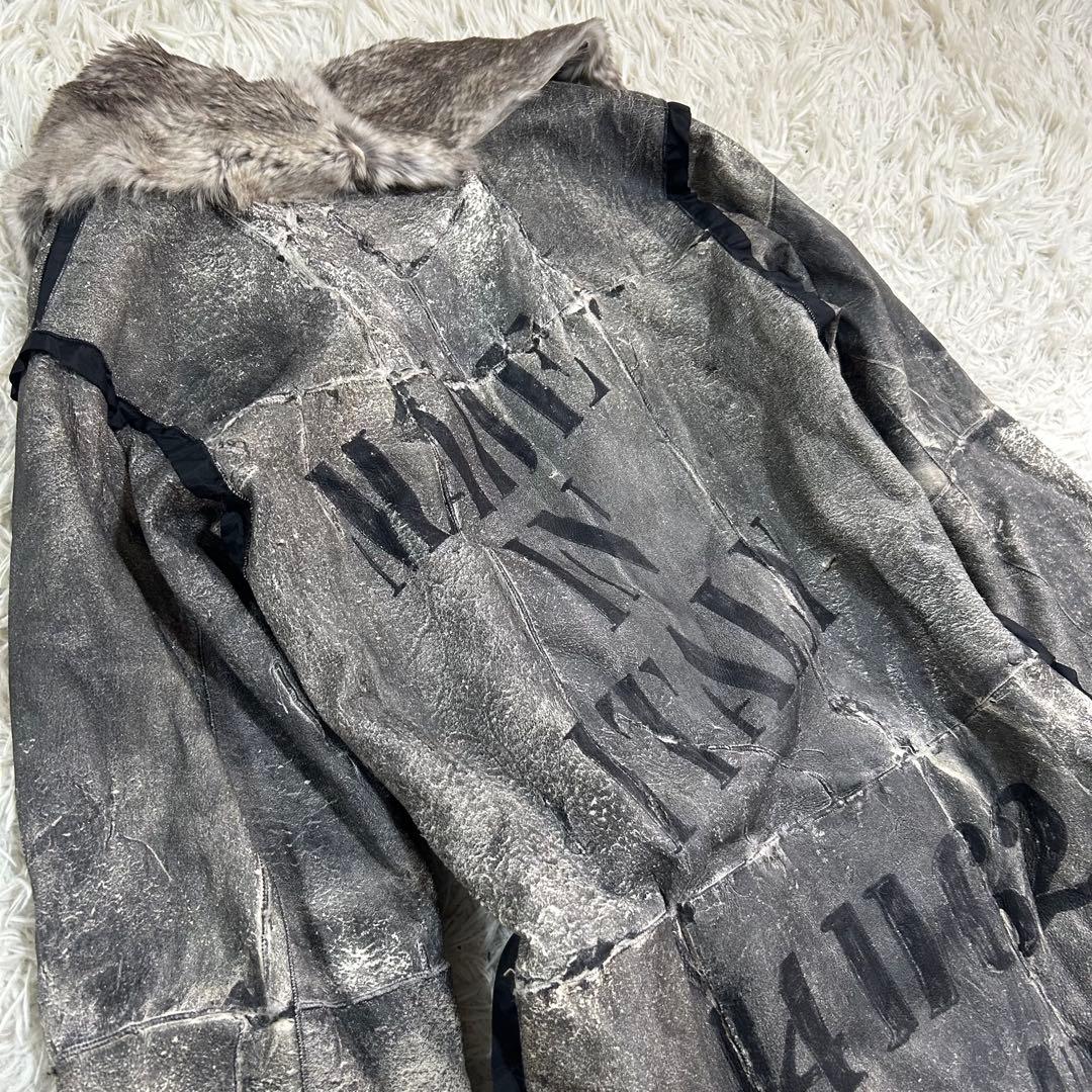 17539✨Y2K ドルチェ＆ガッバーナ ラパン ラビットファーコート プリント