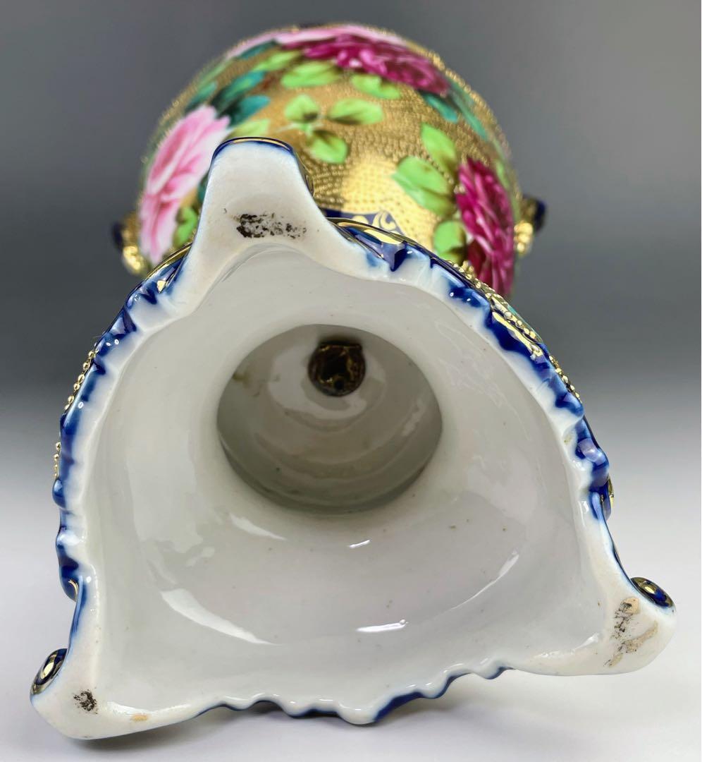 【専用】オールドニッポン ３１㎝ アールヌーボー 薔薇紋花瓶 フラワーベース