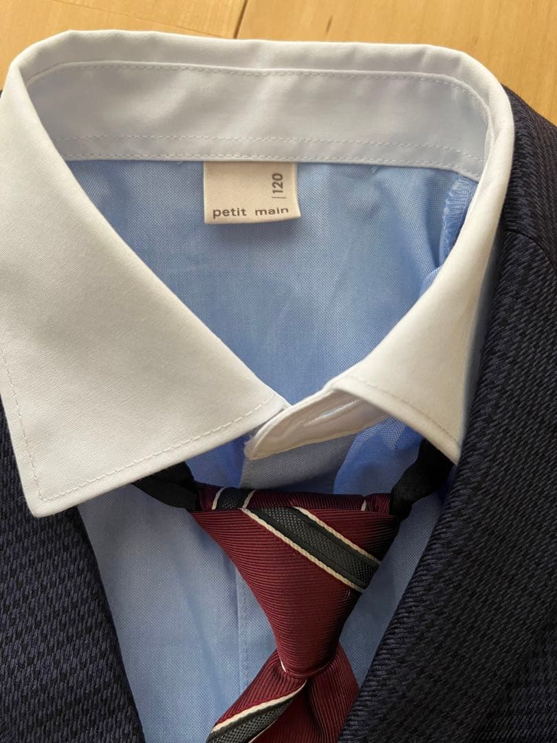 petit main ネイビー スーツ 120サイズ　フォーマル　入学式　七五三