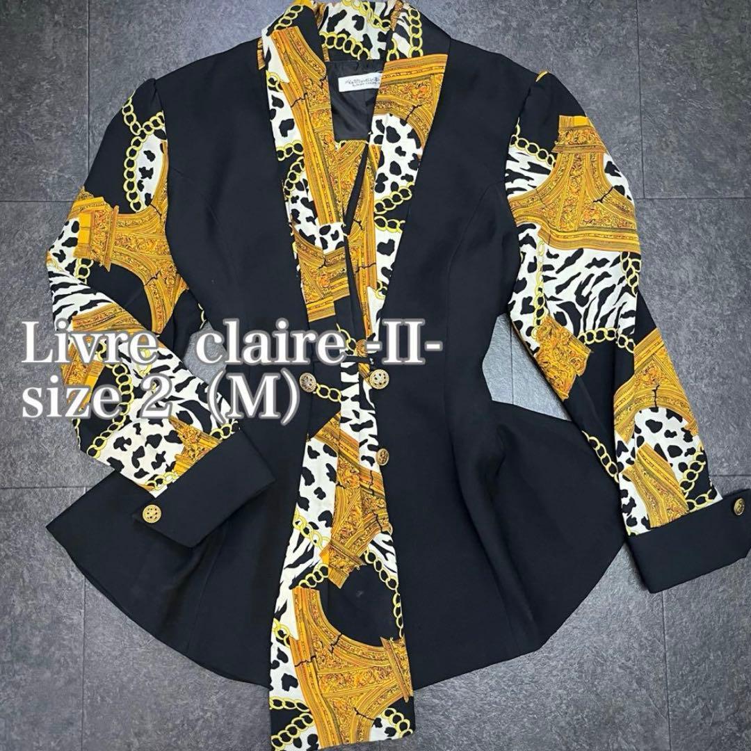 Livre claire -II- スカーフ柄シフォンオシャレジャケット