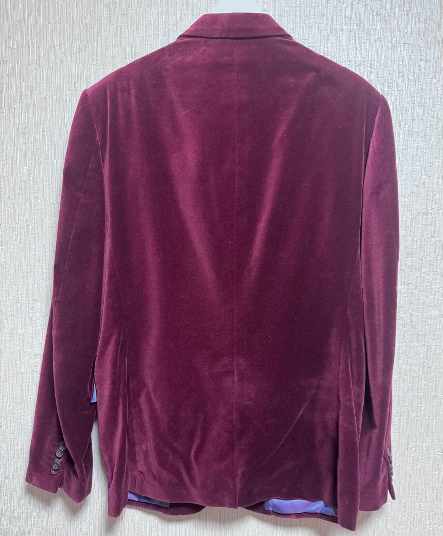 【希少】alain manoukian バーガンディ テーラードジャケット 52