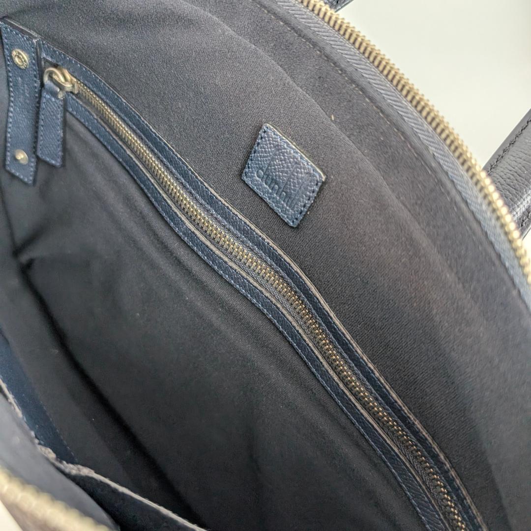 dunhill ダンヒル カドガン スリムドキュメントケース レザー ネイビー