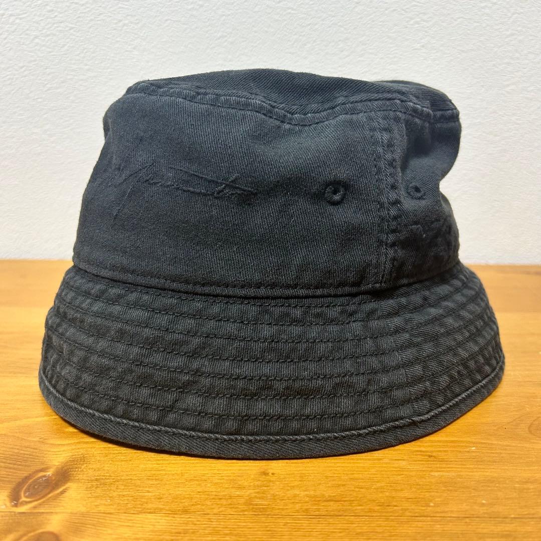 Y-3 ワイスリー ヨウジヤマモト バケットハット 黒 フェード 美品 ロゴ刺繍