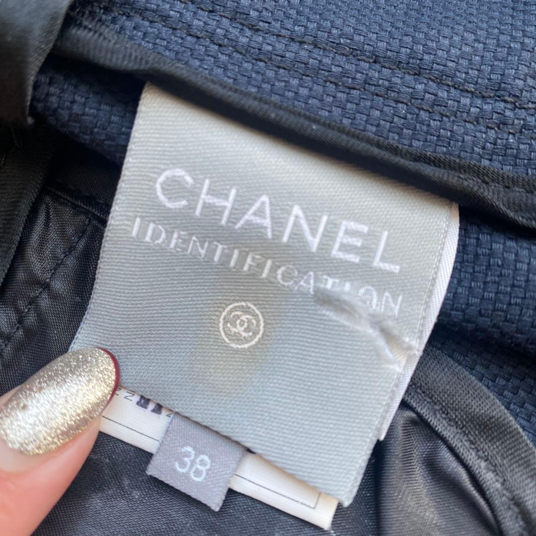 CHANEL ブラック ミニ　スカート　スポーツライン