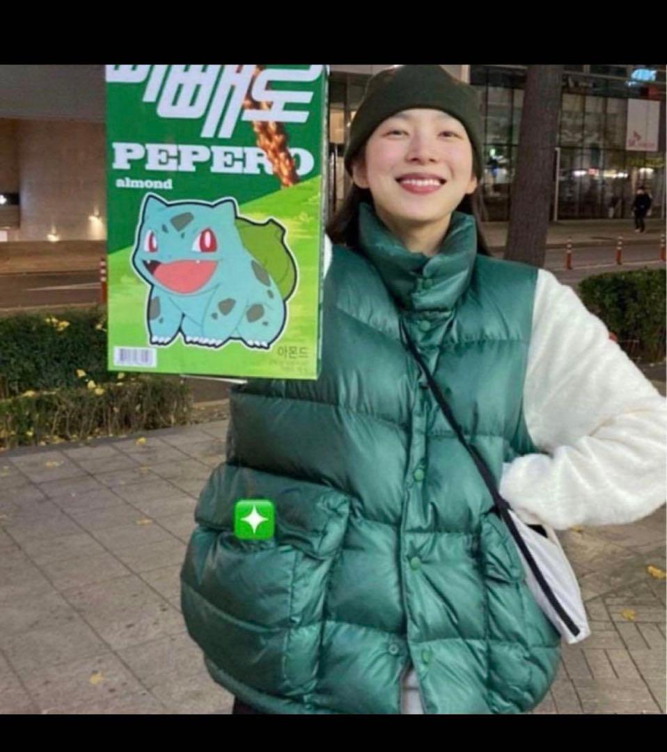 美品　daiwa pier39 ダイワピア　ダウンベスト　イエロー　在原みゆ紀