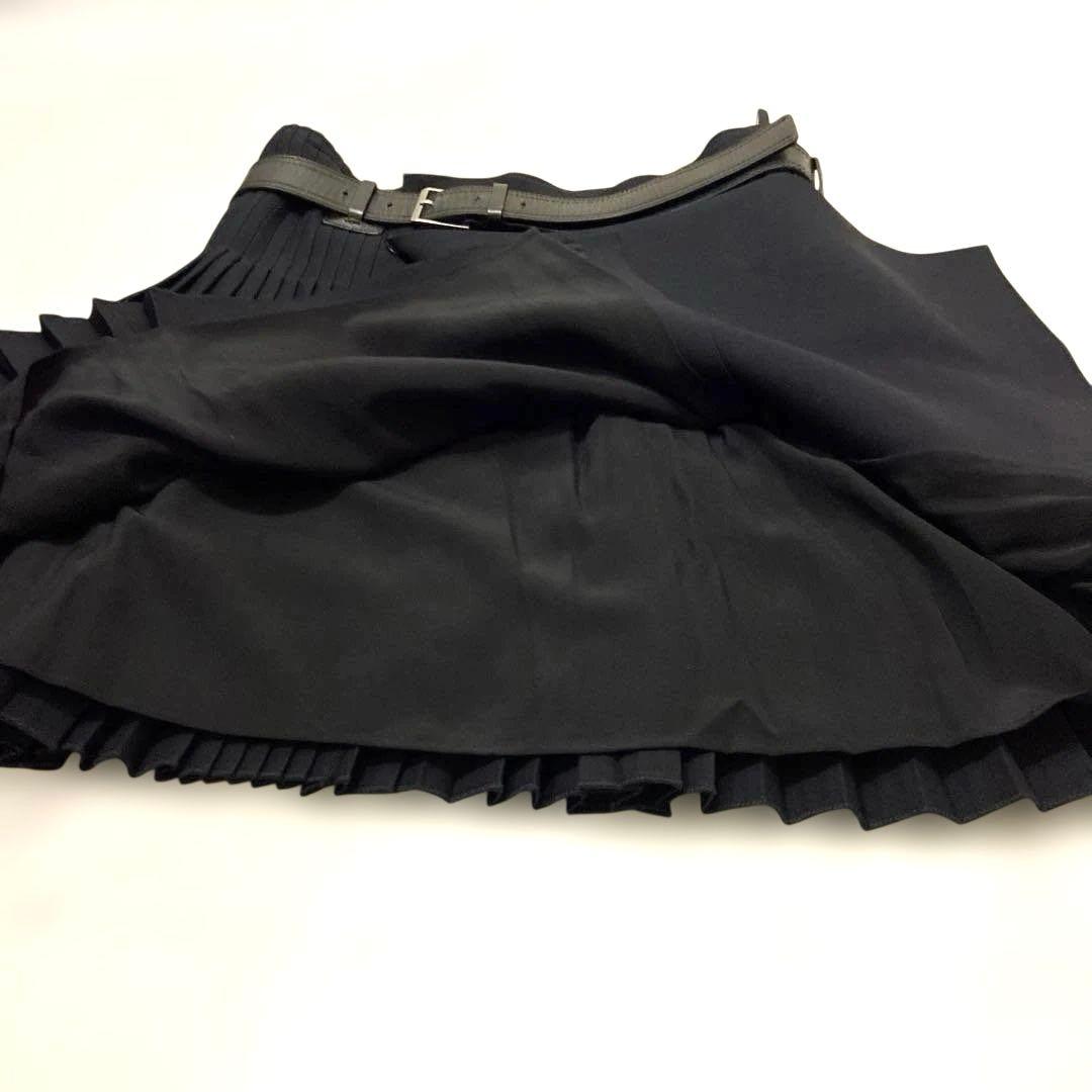 セール✨Christian Diorディオールプリーツミニスカート黒シルクウール