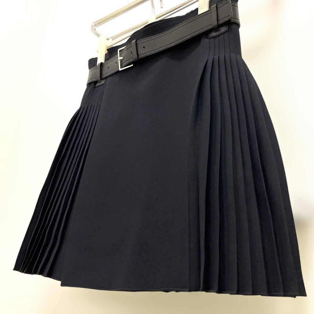 セール✨Christian Diorディオールプリーツミニスカート黒シルクウール