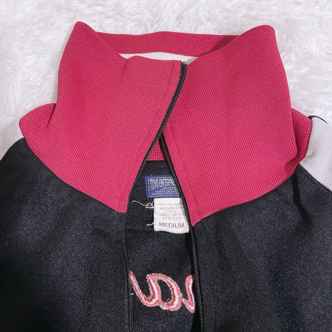 美品⭐東洋エンタープライズ トラックジャケット スカジャン　 刺繍 鷹 黒 M