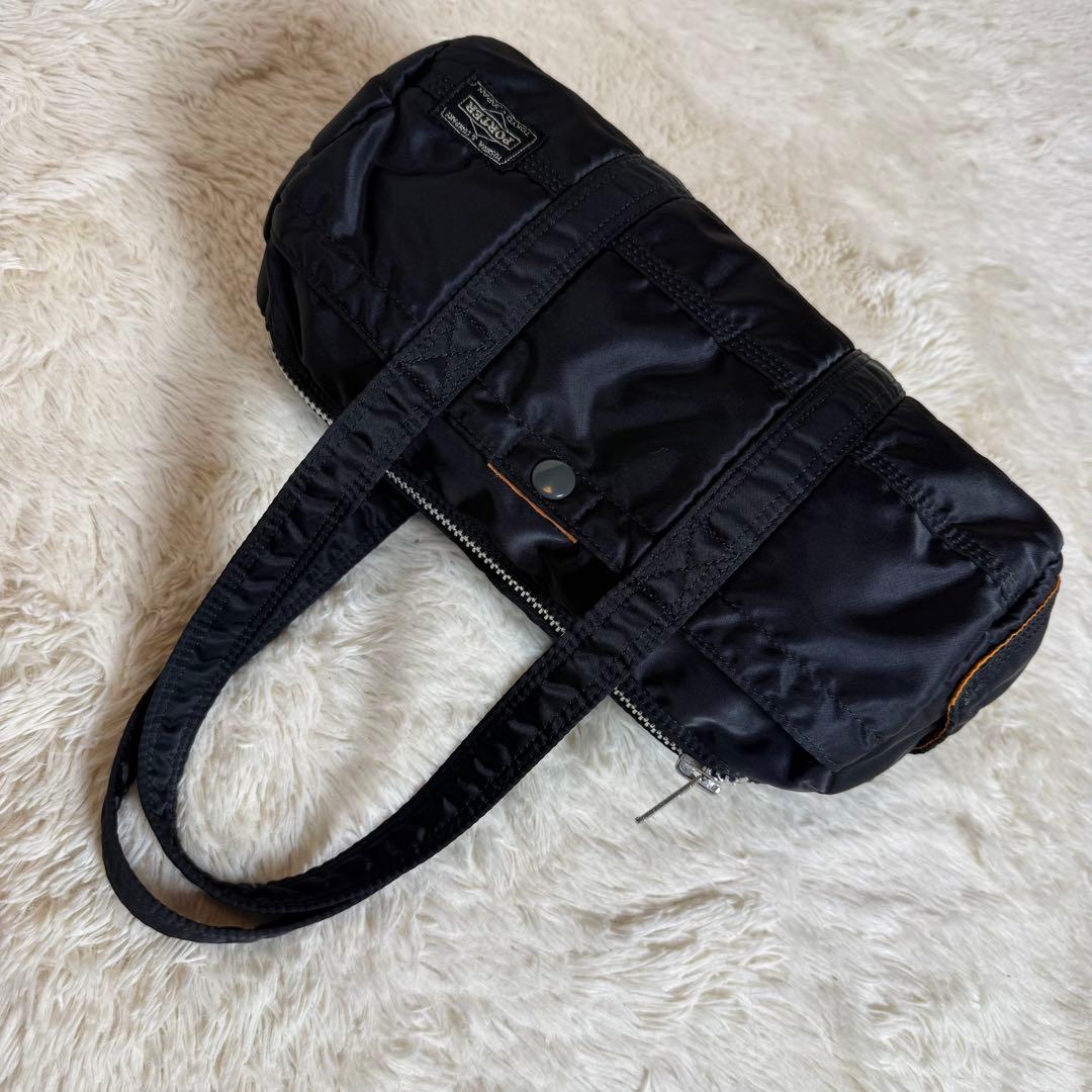 美品 PORTER ポーター タンカー ミニボストンバッグ ブラック 大容量 黒