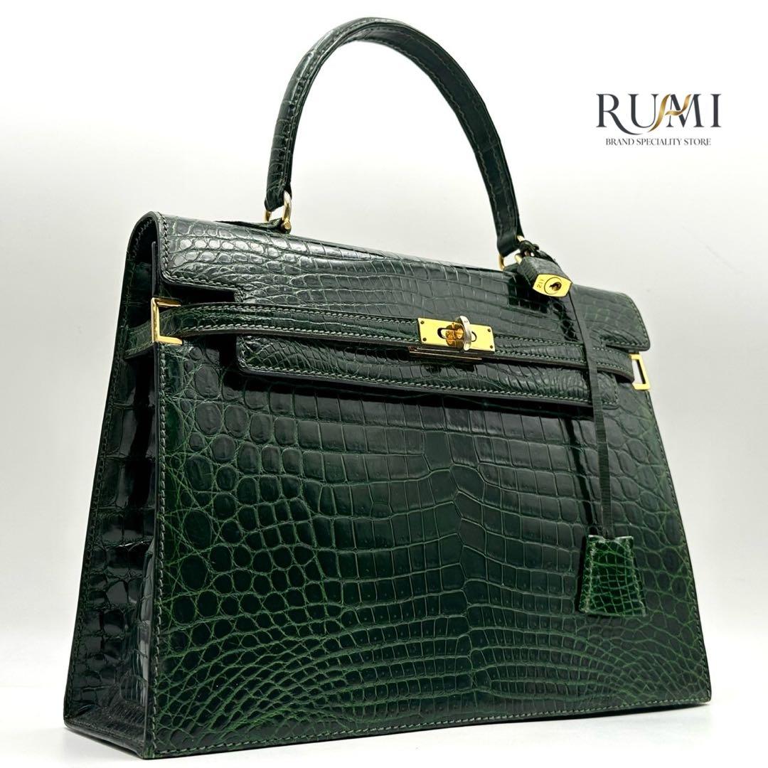希少カラー✨ モラビト MORABITO スカラ28 クロコダイル ハンドバッグ