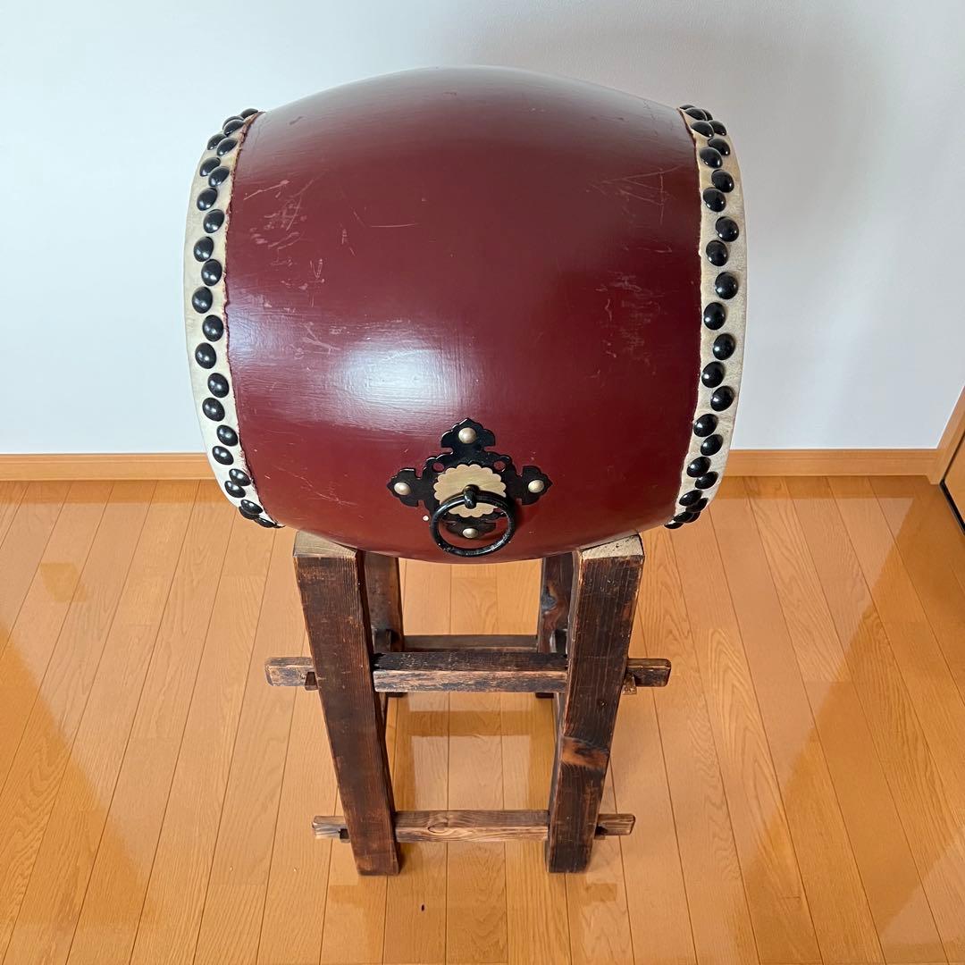 【ずだんだん】和太鼓　1尺と台のセット（太鼓の台とバチ3組付き） ①