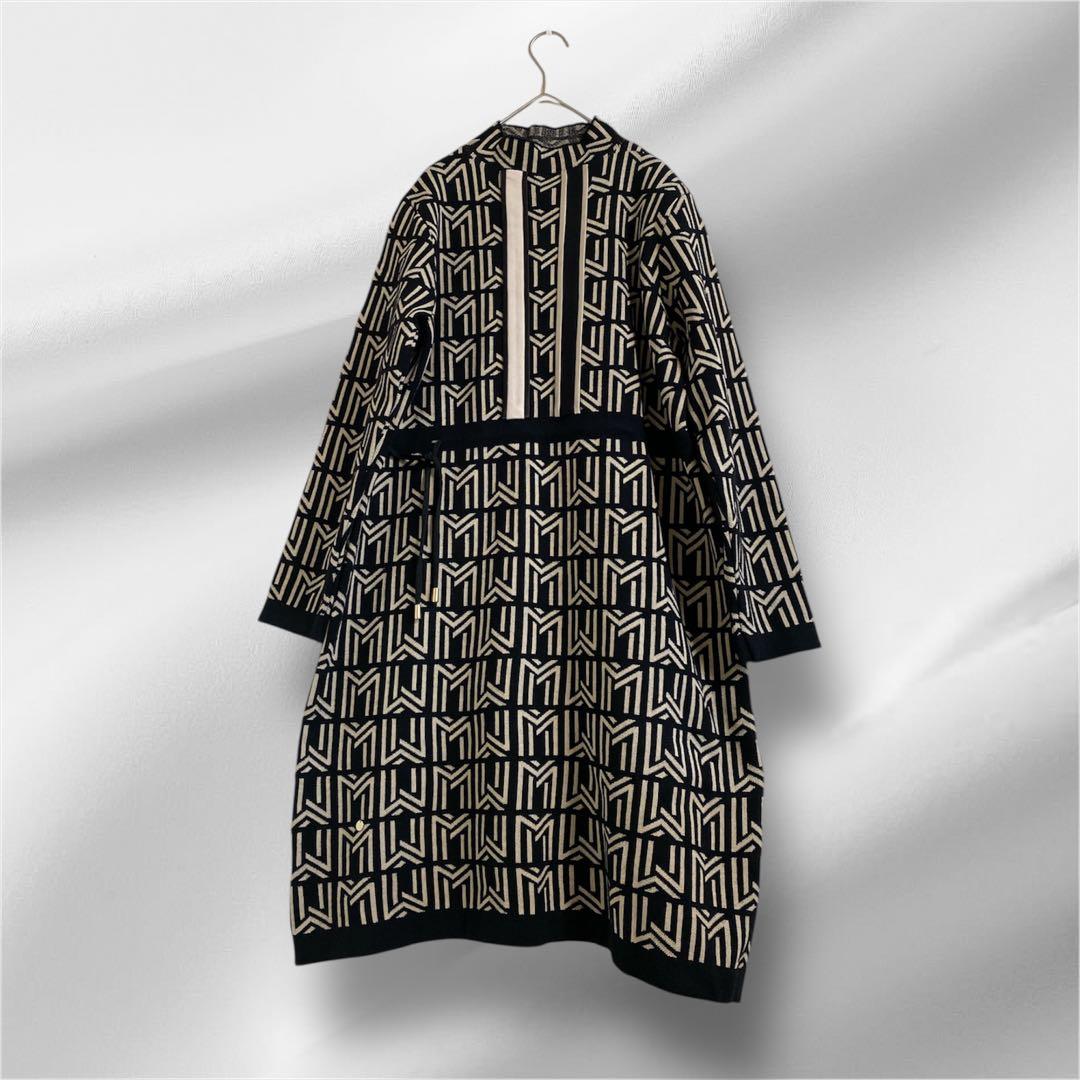 大きいサイズ！ラピーヌ社/MISS J/ ニットワンピース幾何学柄