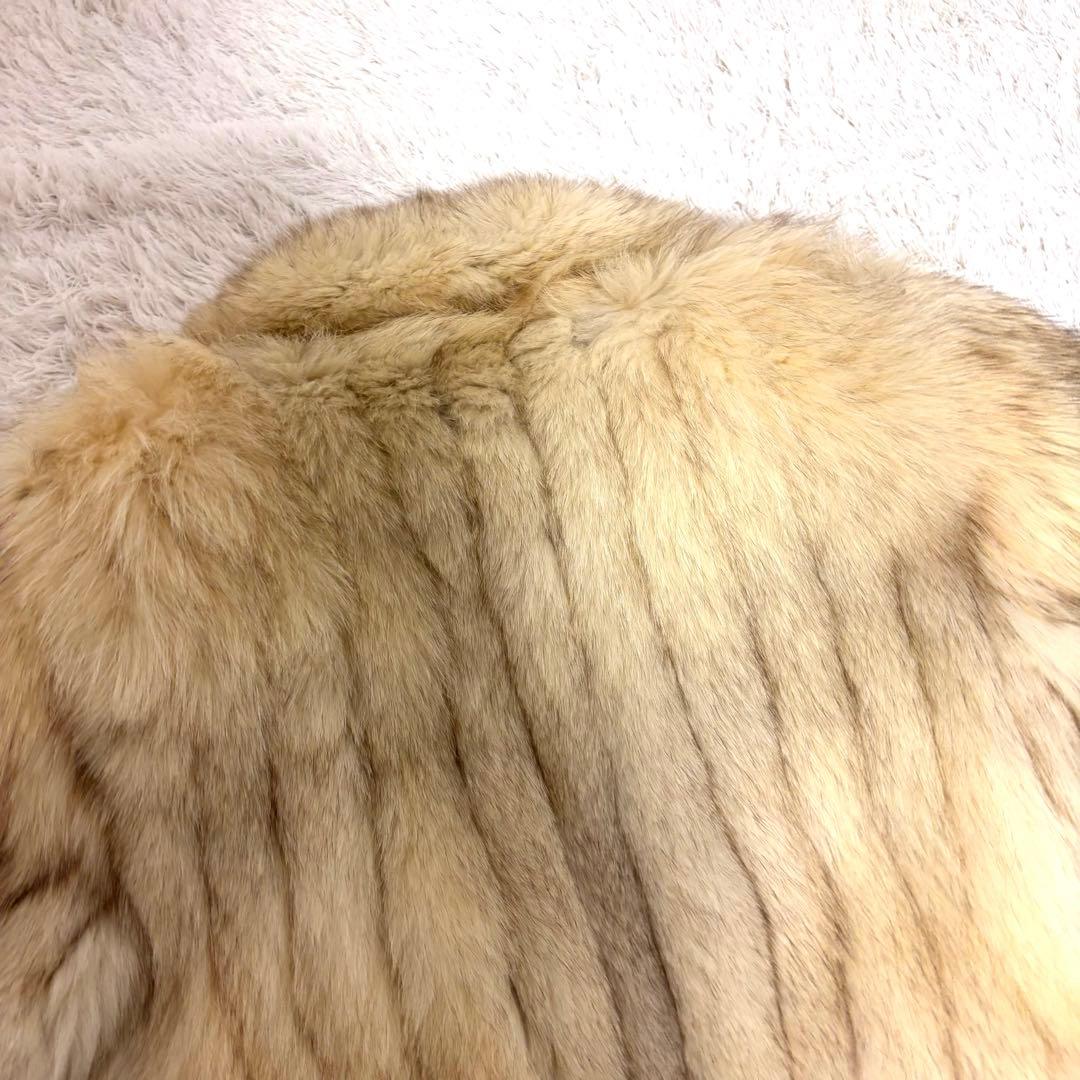 SAGA FOX サガフォックス　銀サガ　ボリューミー　毛皮　狐　ホワイト　美品