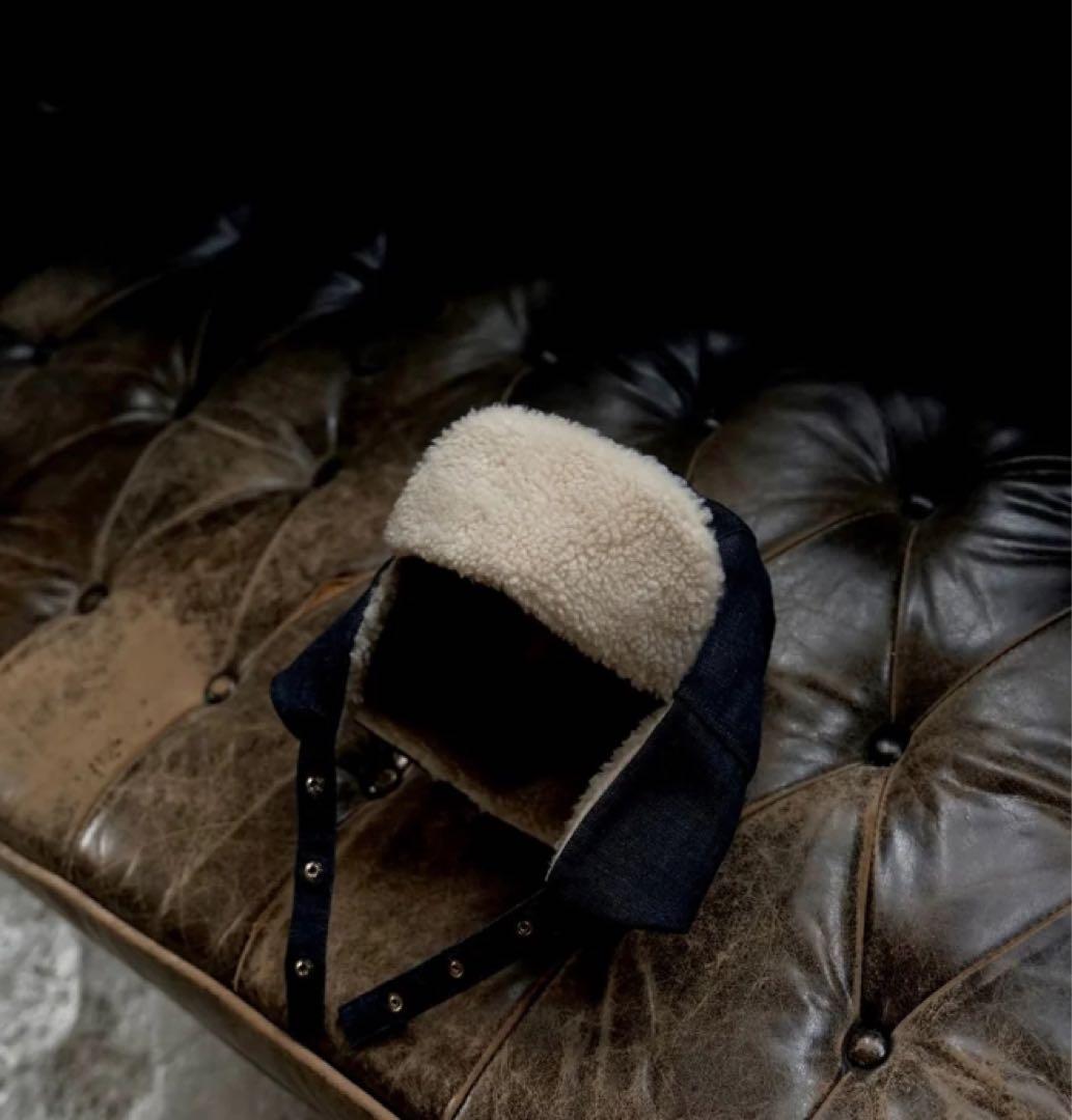 THE H W DOG ドッグ　フライトキャップ ボンバーキャップ デニム