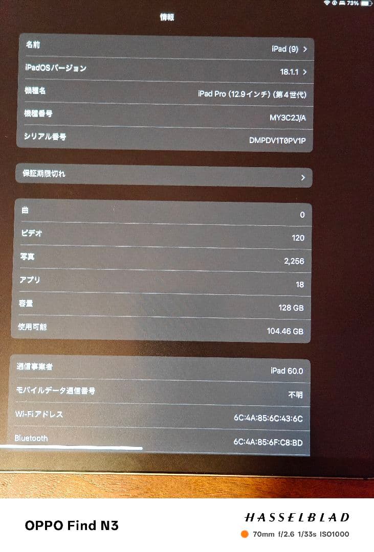 ipad pro 12.9 第4世代 wifi Cellular セルラー