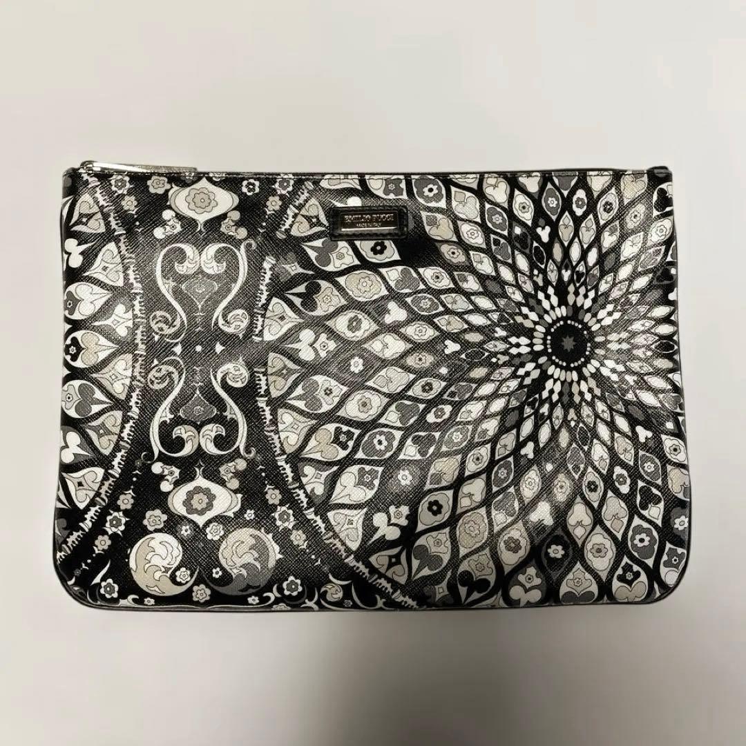 【新品未使用】EMILIO PUCCI エミリオプッチ クラッチバッグ 幾何学柄