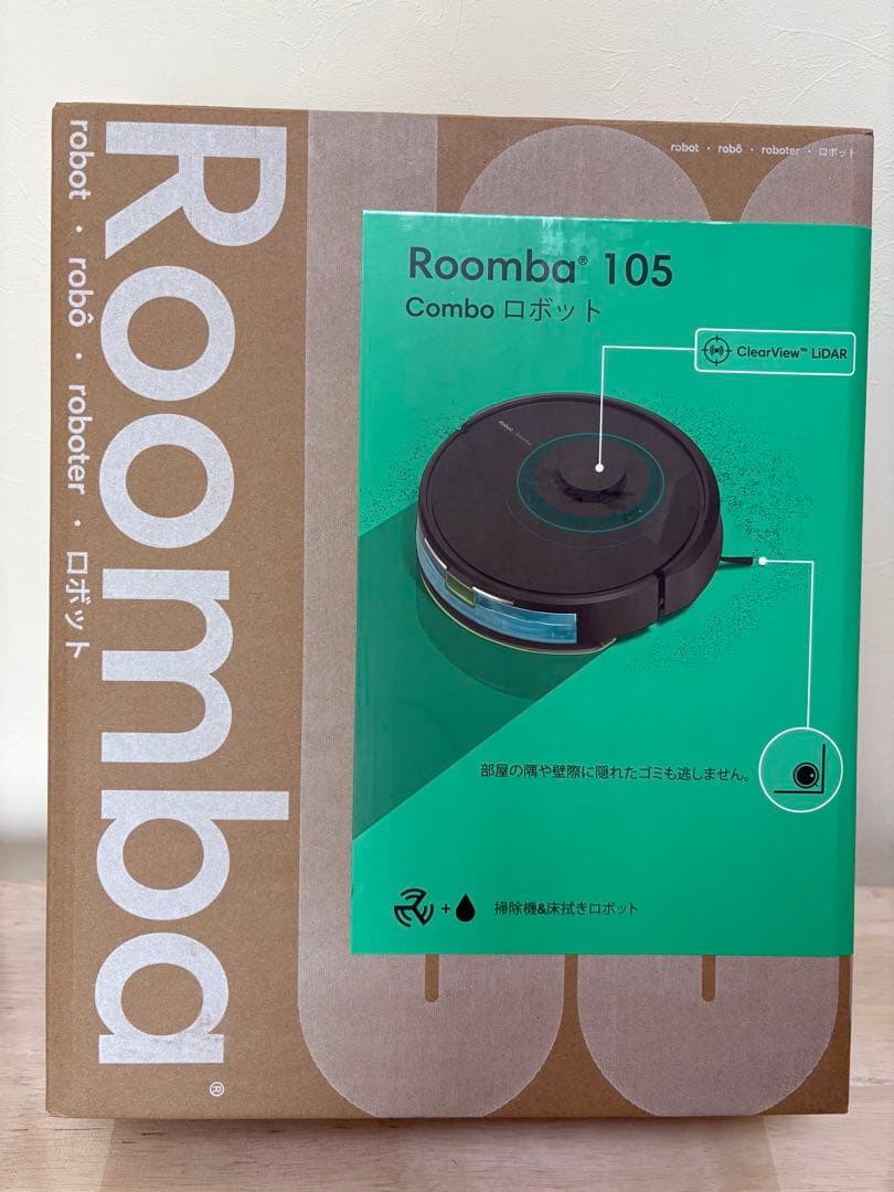 Roomba 105 Combo ロボット掃除機　水拭き機能あり　ブラック
