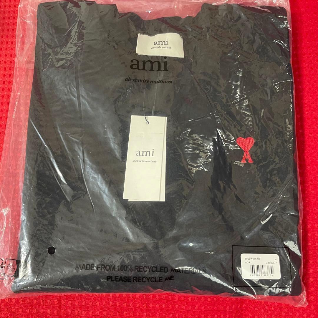 ラス１【新品未開封】アミパリスAmiParisスウェット トレーナーM黒ブラック