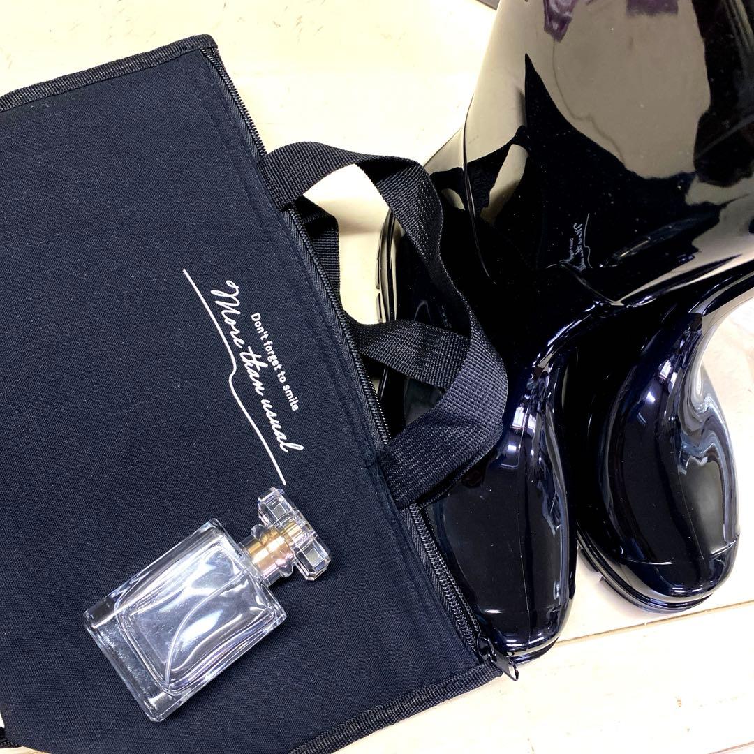 長傘　長靴　香水ボトル　ランチバック　薔薇　手描き　トールペイント