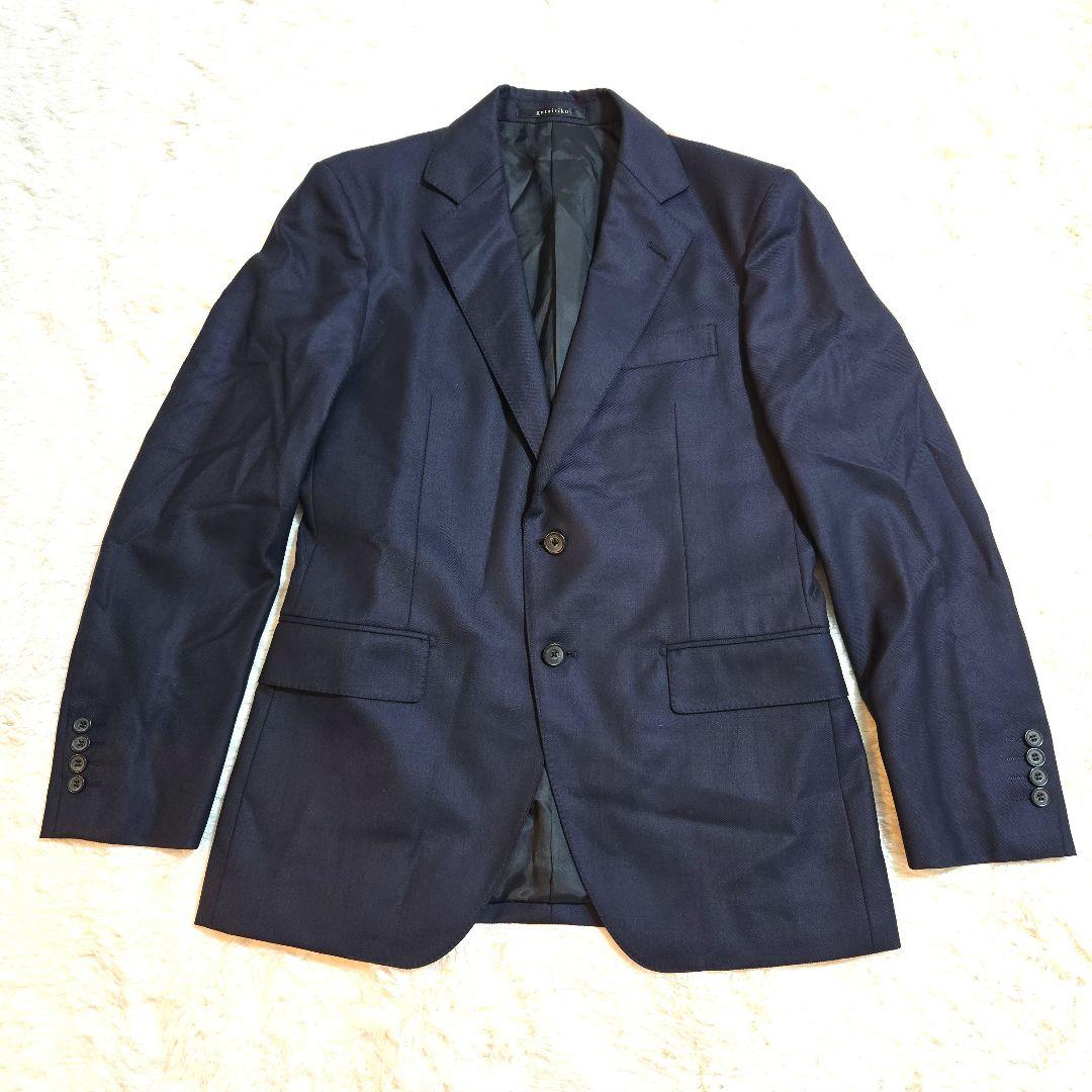 DORMEUIL ネイビー ビジネススーツ セットアップ gotairiku