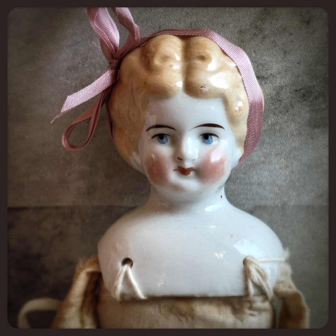 アンティーク　 ブロンド　チャイナヘッドドール ビスクドール