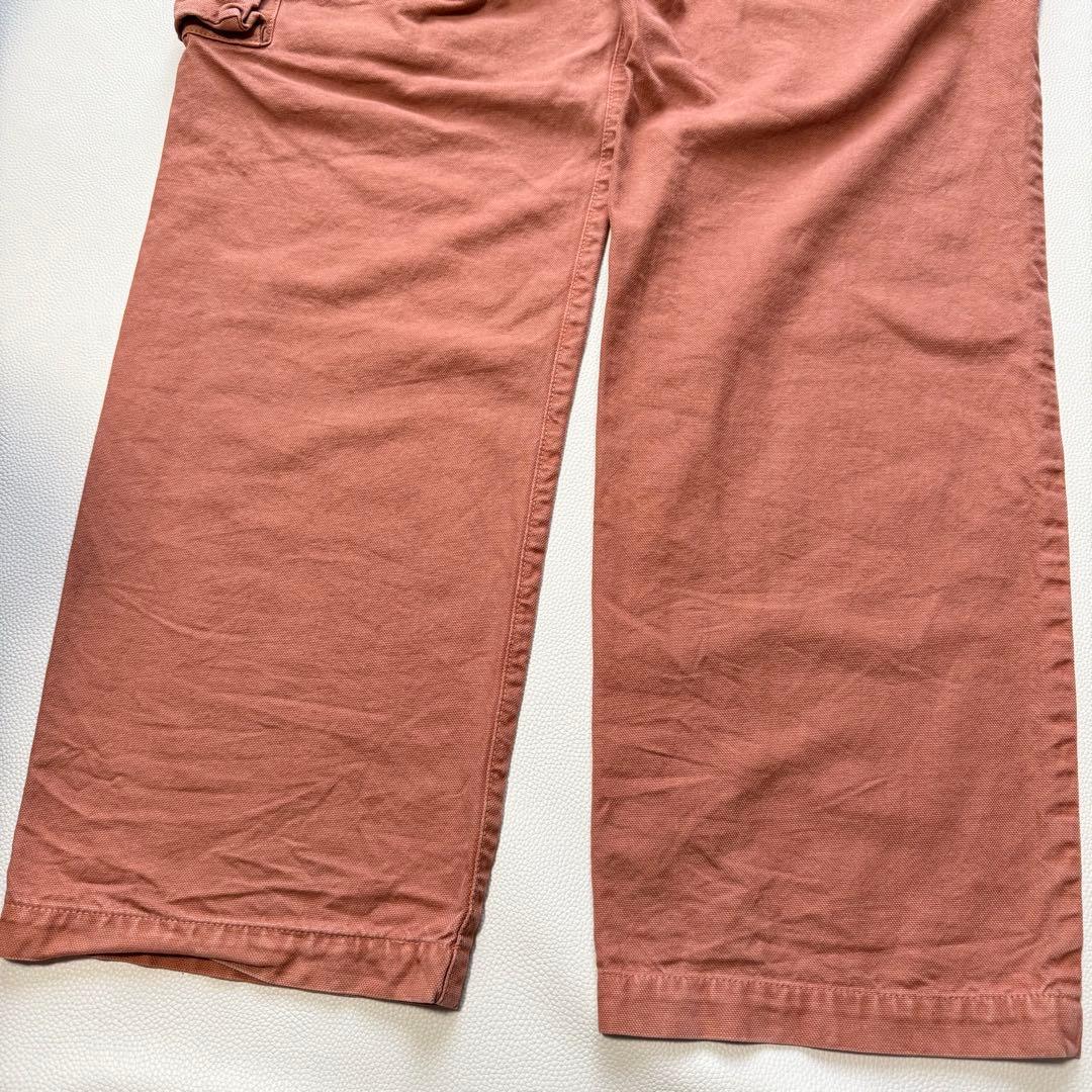 古着 KAPITAL スタッズ ワイドカーゴパンツ ピンクベージュ