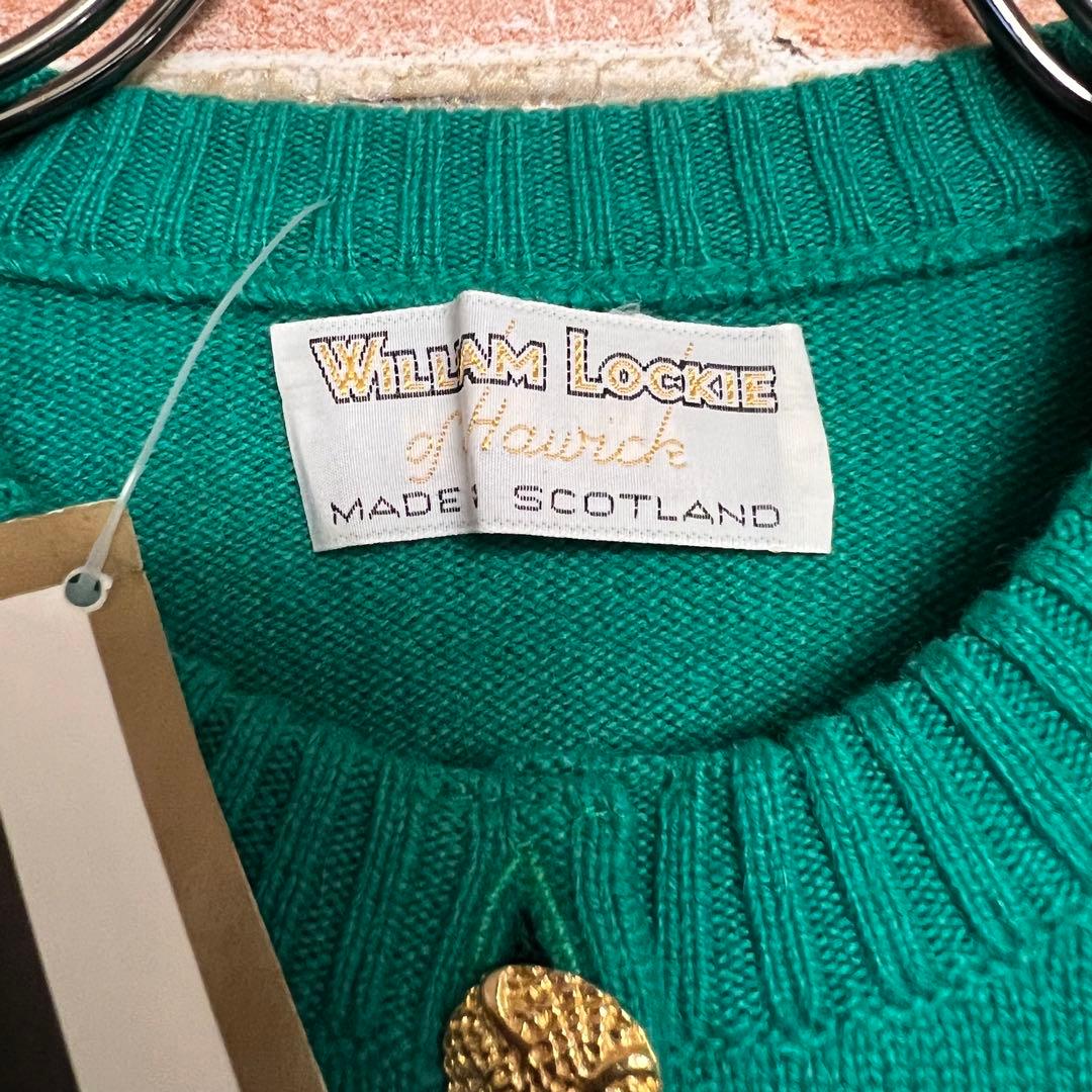 (未使用品)ウィリアムロッキー　カシミヤ100% カーディガン　金ボタン　希少品