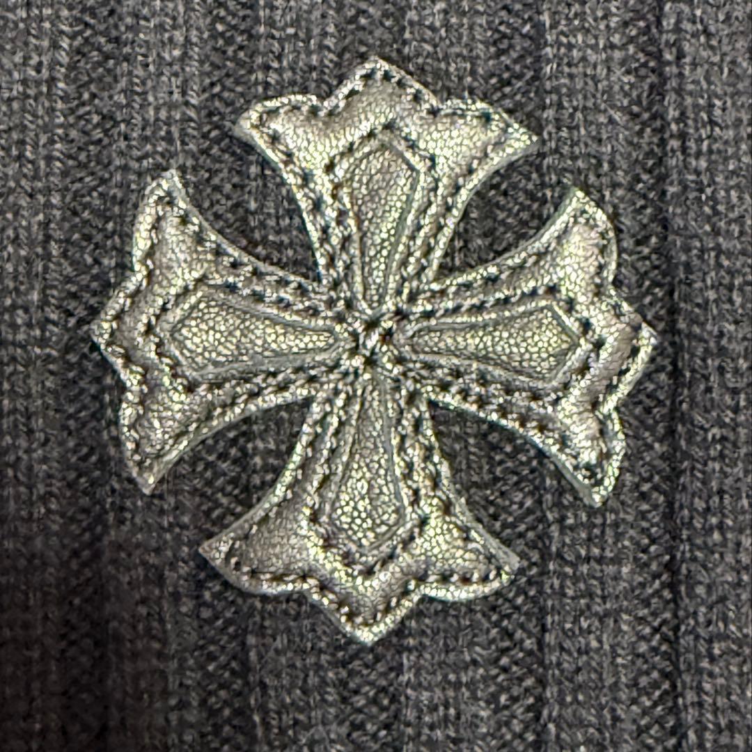 新品未使用　クロムハーツ カシミヤ1クロスパッチビーニー ニット帽