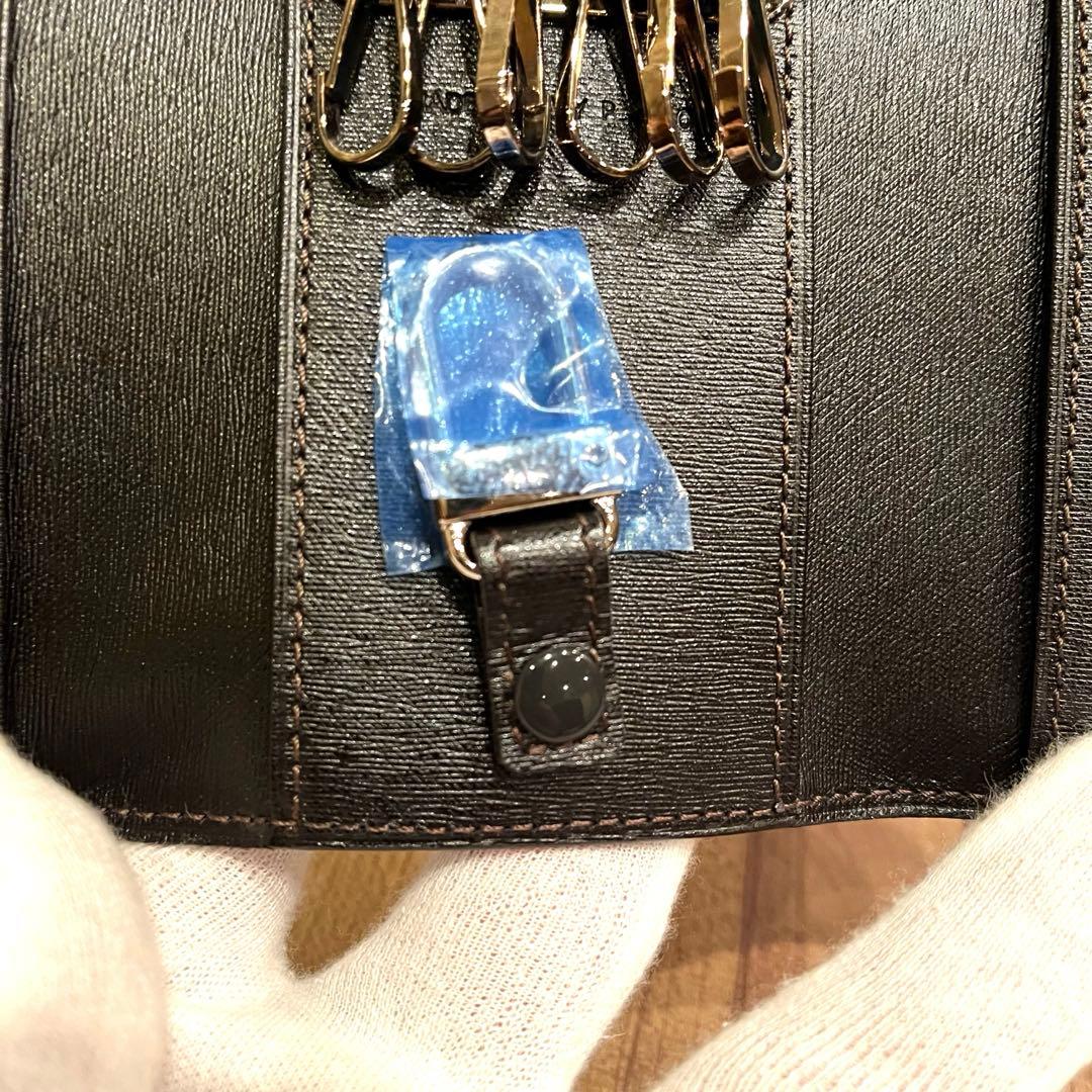 ✨新品（タグ・保証書）✨dunhill ダンヒル 6連キーケース 本革 ブラック