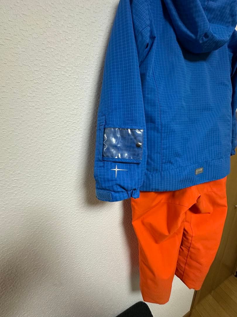 140cm Phenix 子ども用スキーウェア 青オレンジ 手袋付き！