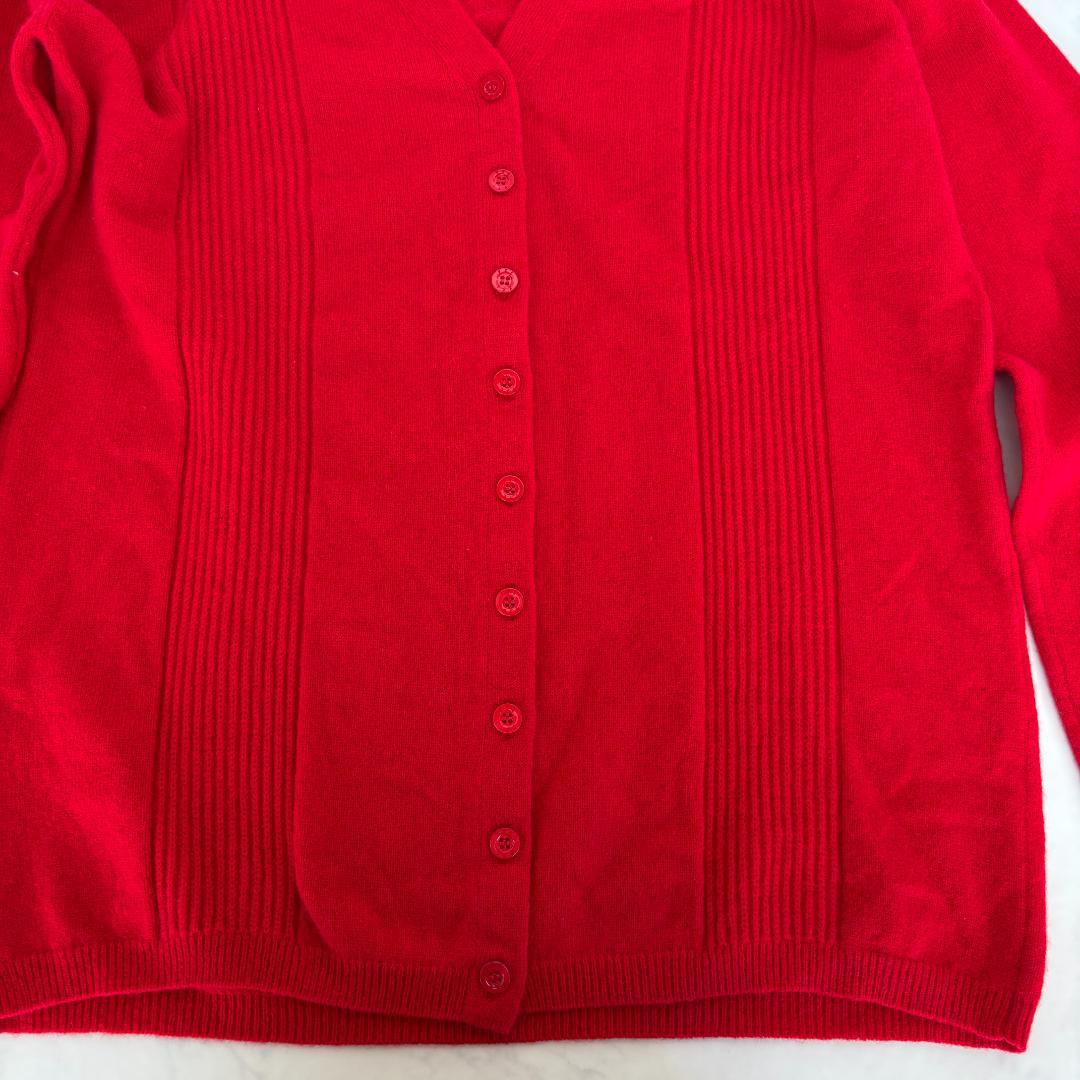 YVES SAINT LAURENT カーディガン 赤 L（D106）