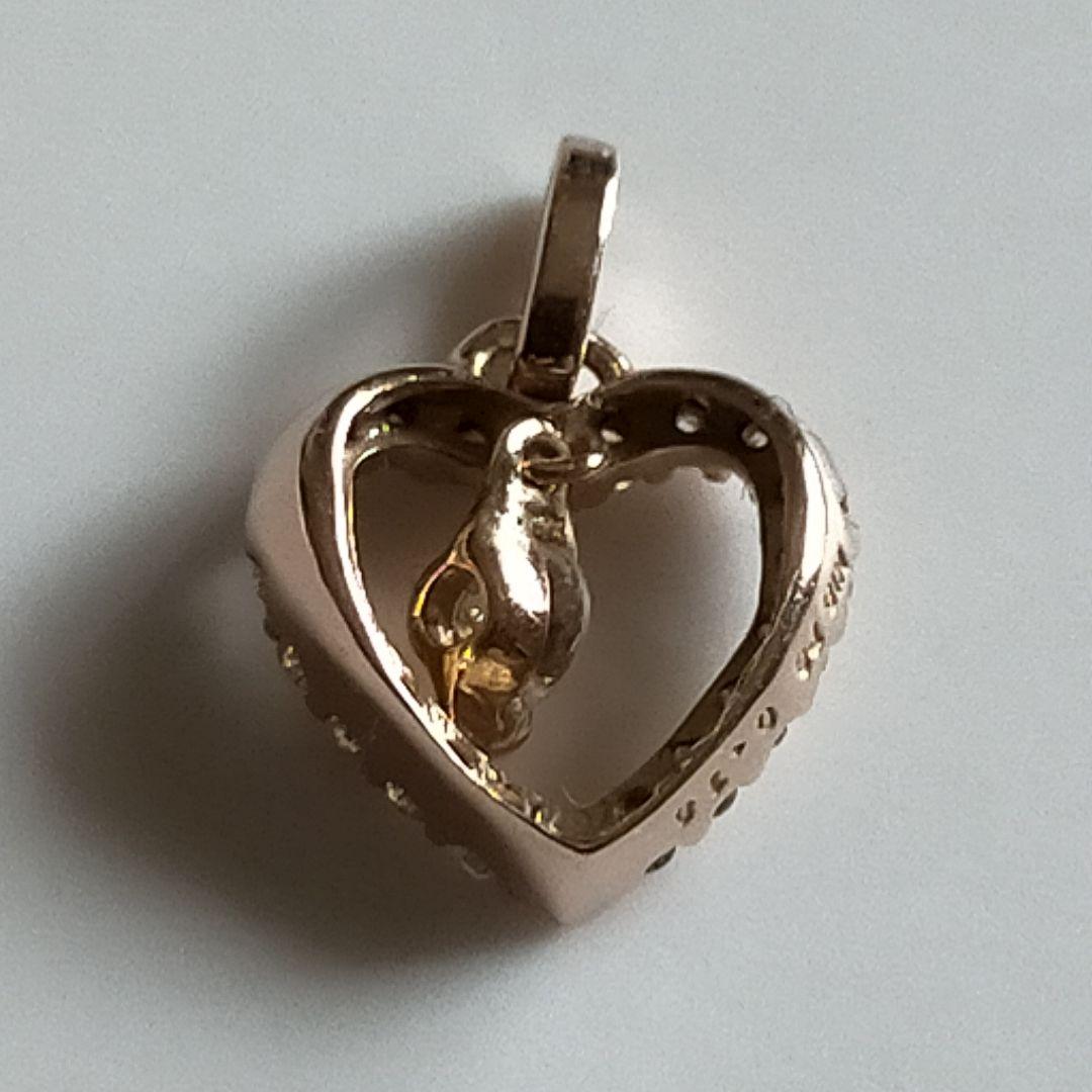 エステール 18金チャーム D0.18 ハートモチーフ K18PG