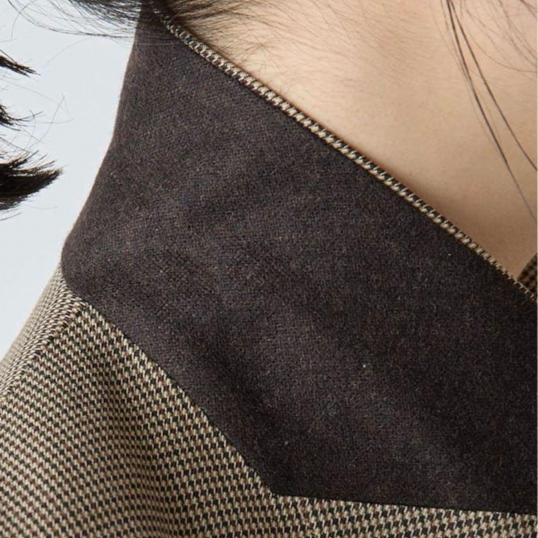 sale★ウィムガゼット★TRダブルジャケット　チェック柄　ブラウン