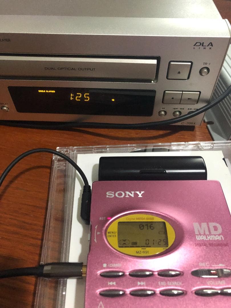 SONY MZ-R91 MDウォークマン　美品　動作良好♬　再生・録音できます
