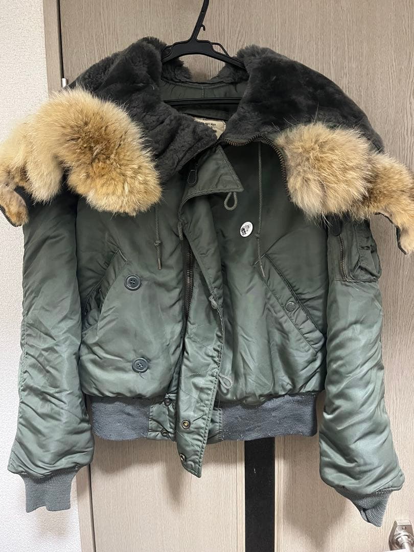 60s N2B 米軍実物 Vintage 白タグ コヨーテファー デッドストック