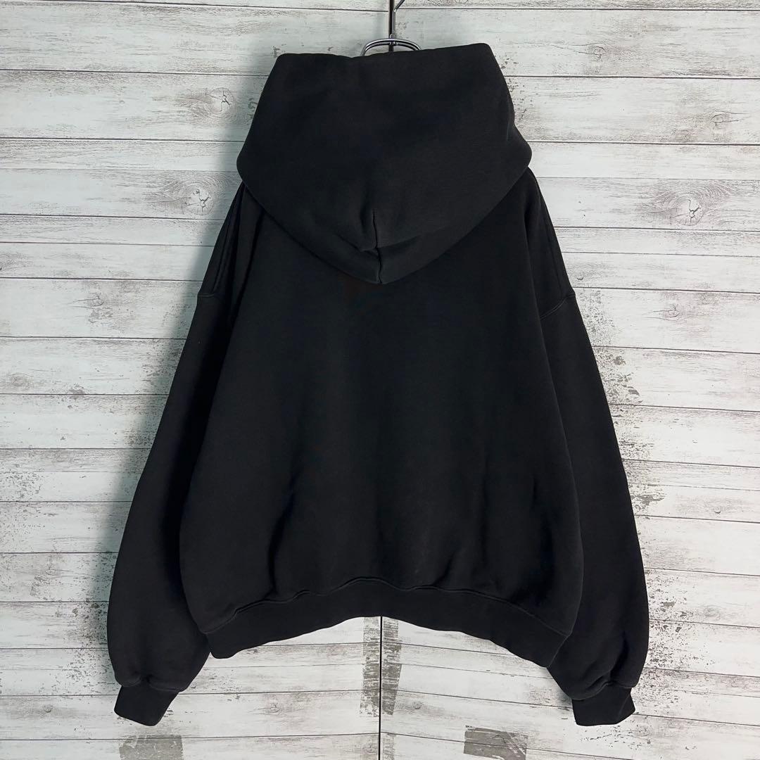 10558【即完売モデル】アレキサンダーワン☆リップロゴ定番カラー黒パーカー