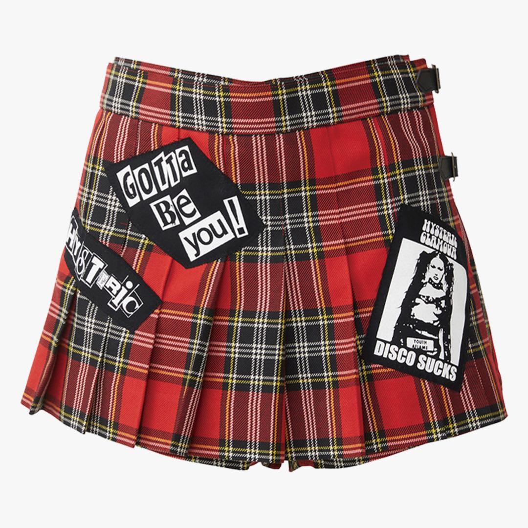 hysteric glamor DISCO SUCKS プリーツショートパンツ