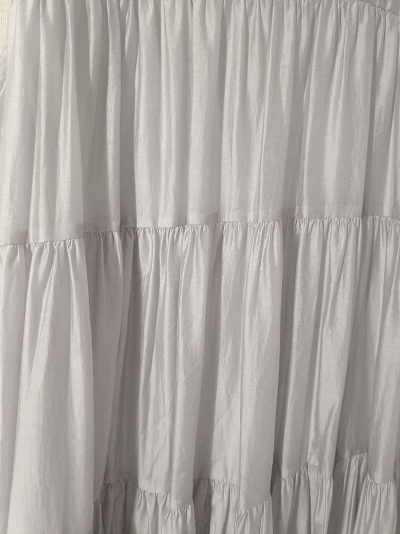 anuans　テンセルリッチオーガンティアードワンピース　アイスブルーMサイズ