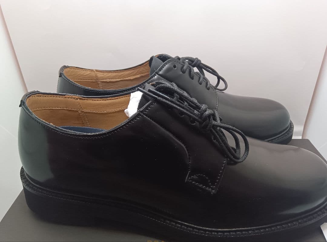 ボ*ア様 ユナイテッドアローズポストマンシューズサービスシューズ黒レザー25.0