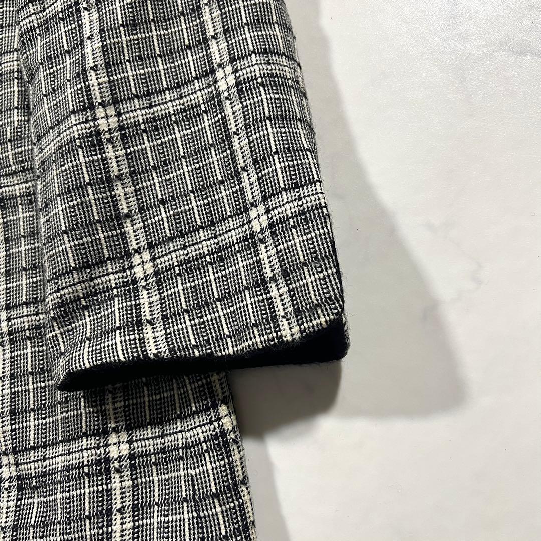 クリスチャンディオール ツイード テーラードジャケット M ウール シルク