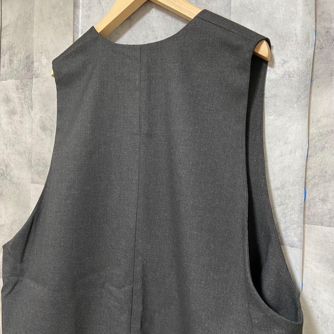 【mizuiroind】ディープVネックワイドベスト FREE チャコールグレー