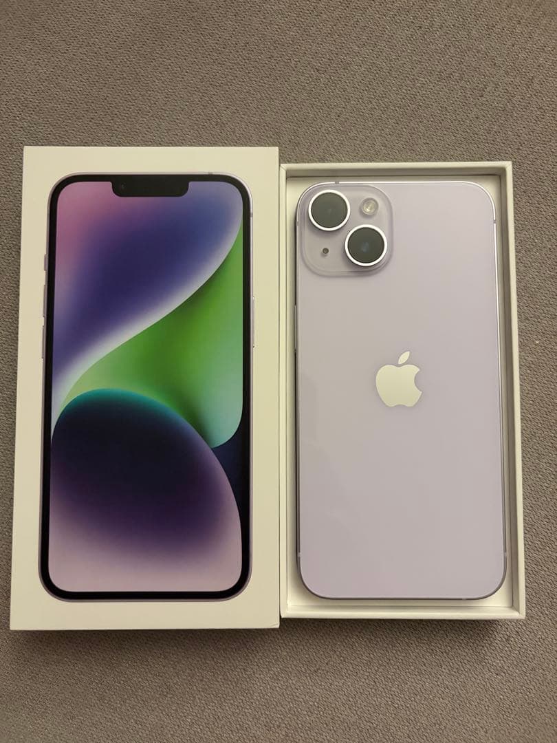 【美品】Apple iPhone14 パープル 本体 256GB