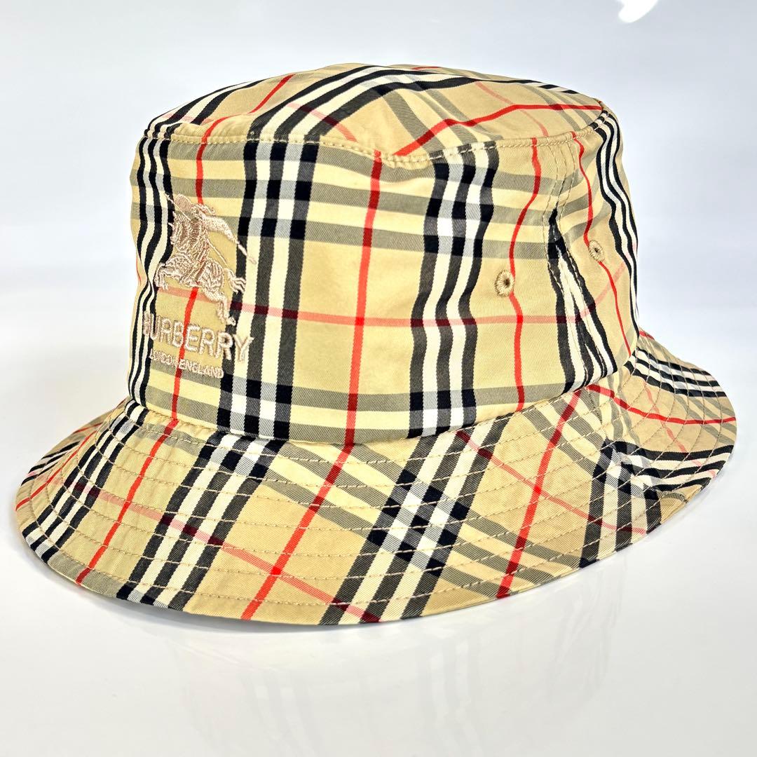 極美品 BURBERRY × Supreme ノバチェック バケットハット 帽子