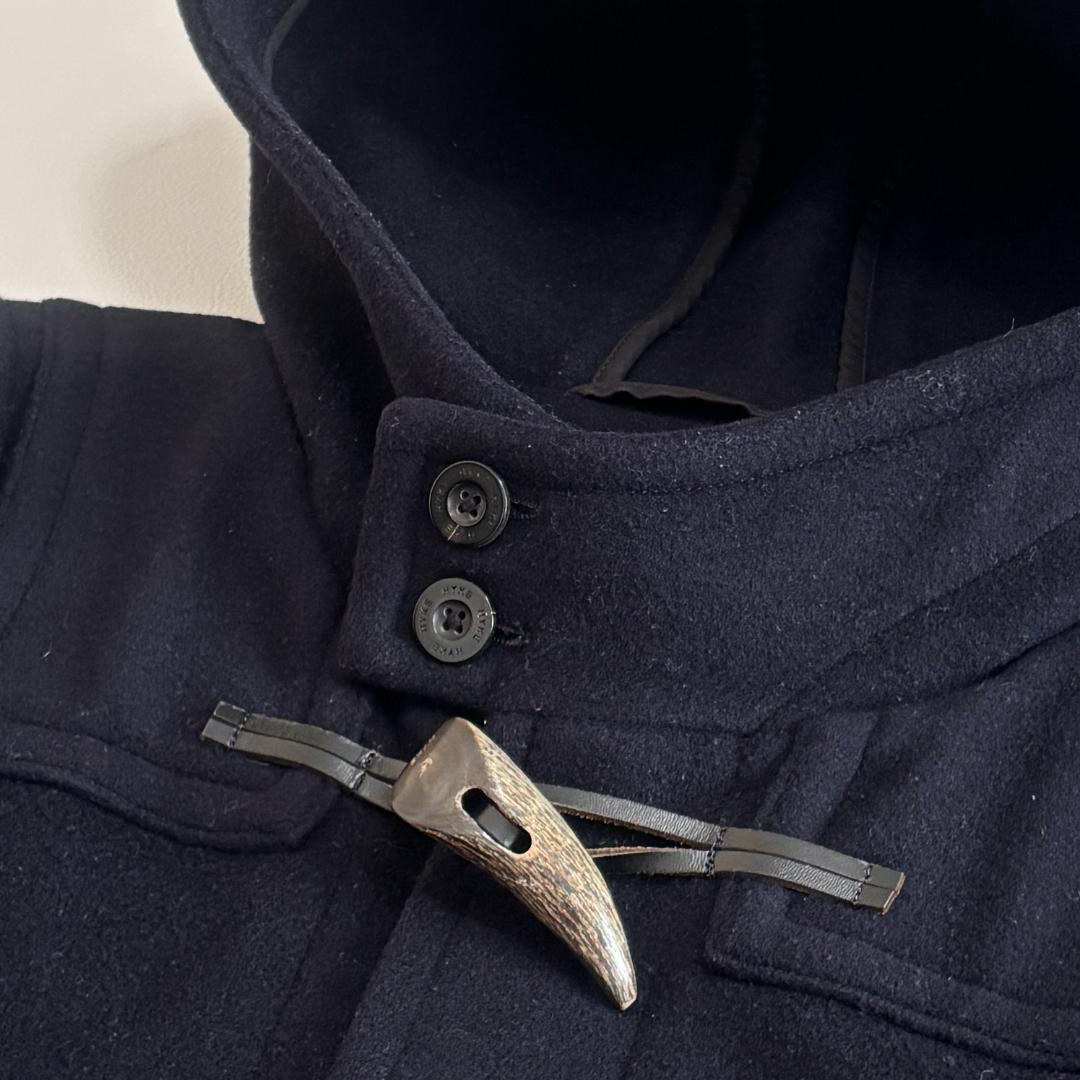 HYKE ダッフルコート フード トグルボタン ウール 日本製 M ネイビー