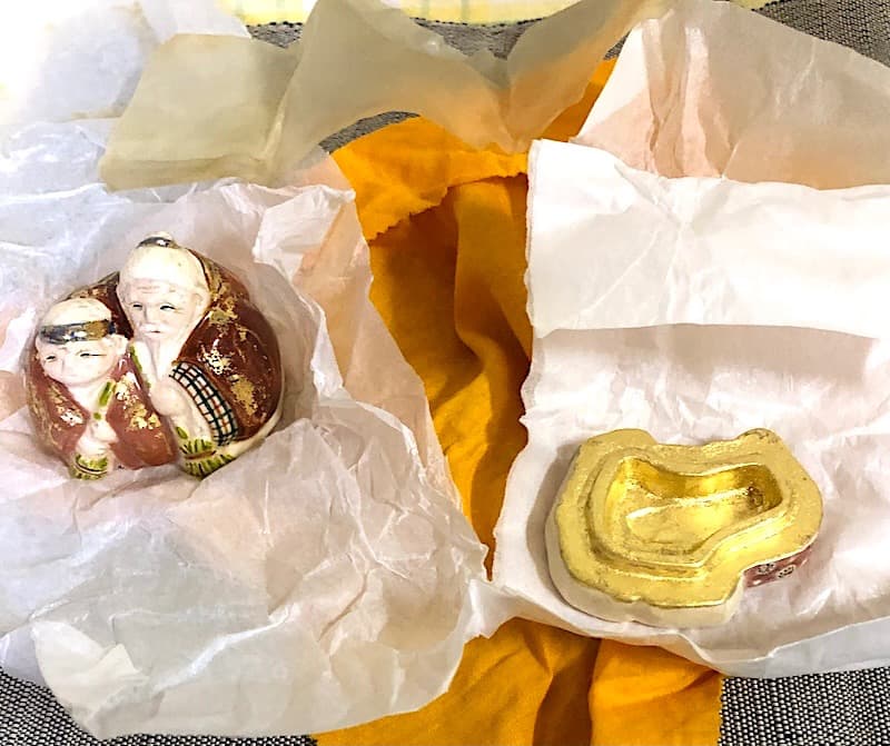 京焼・清水焼　清水六兵衛（窯）作　高砂　香合　共箱　無傷　保証。