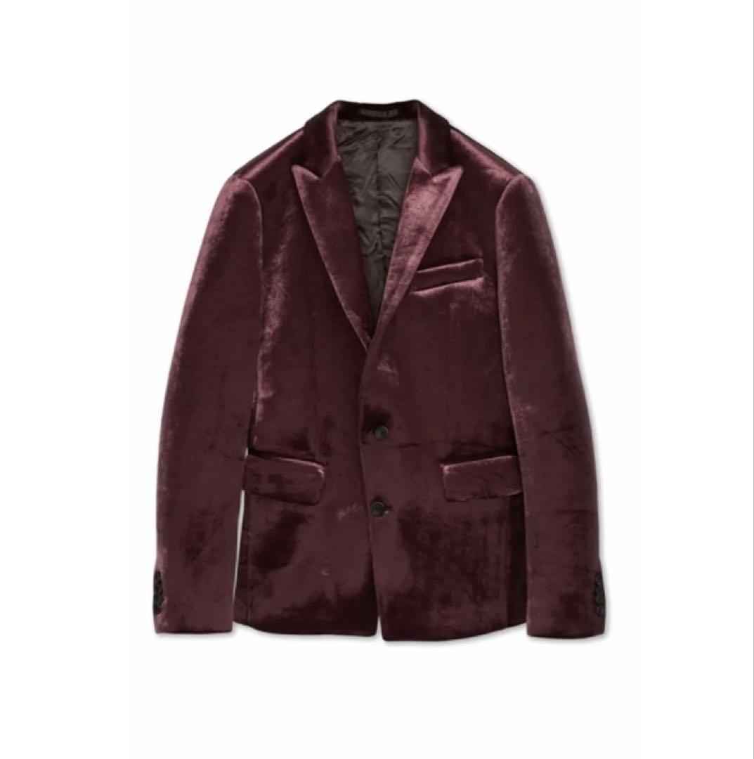 m*a様 トルネードマート　ワイン色　ベロア 　ジャケット　ベルベット